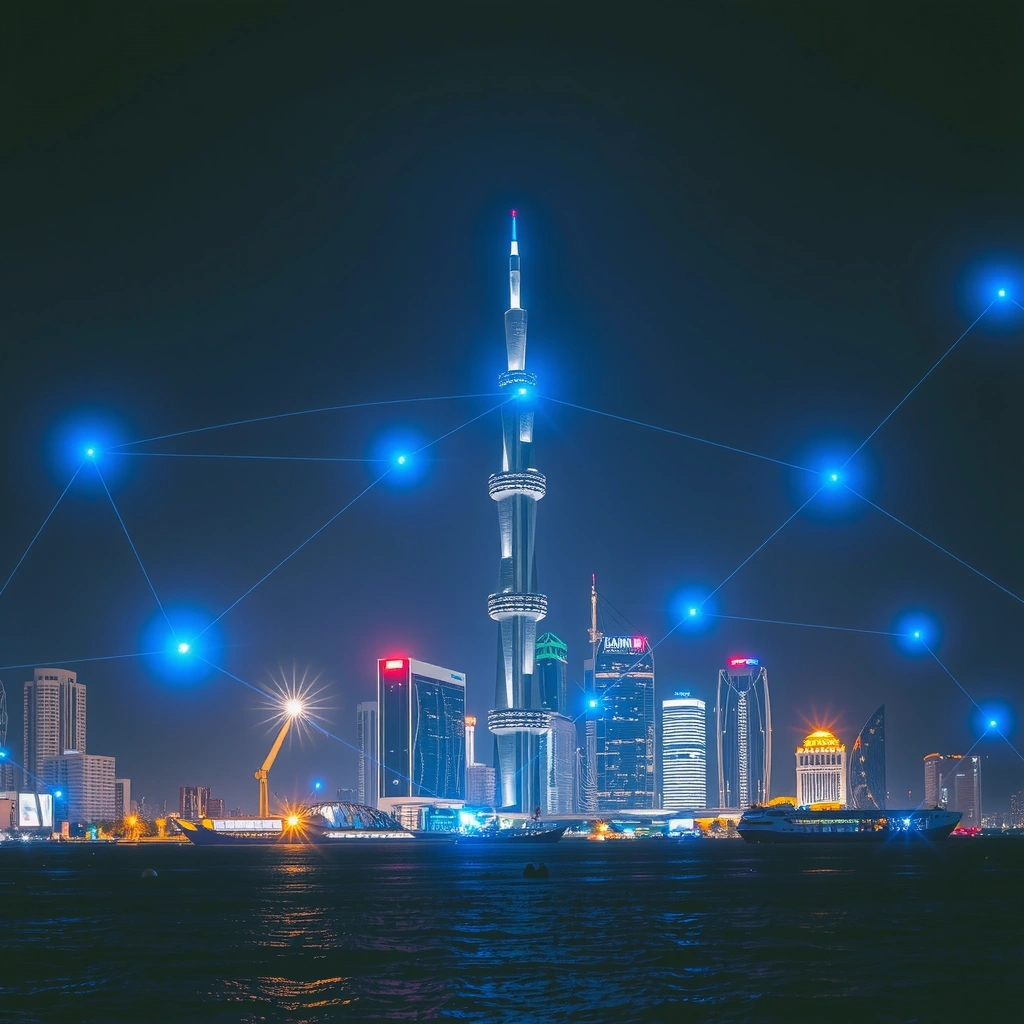 Bahrain Skyline at Night